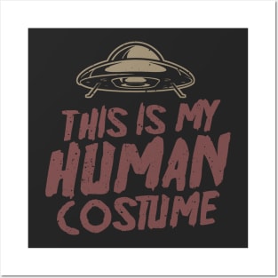 This Is My Human Costume - Funny Halloween Posters and Art